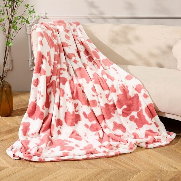 Other - NEW Soft Animal Cow Print Bed Throws Cute Farm Flannel Fleece Blanket, 51''x63